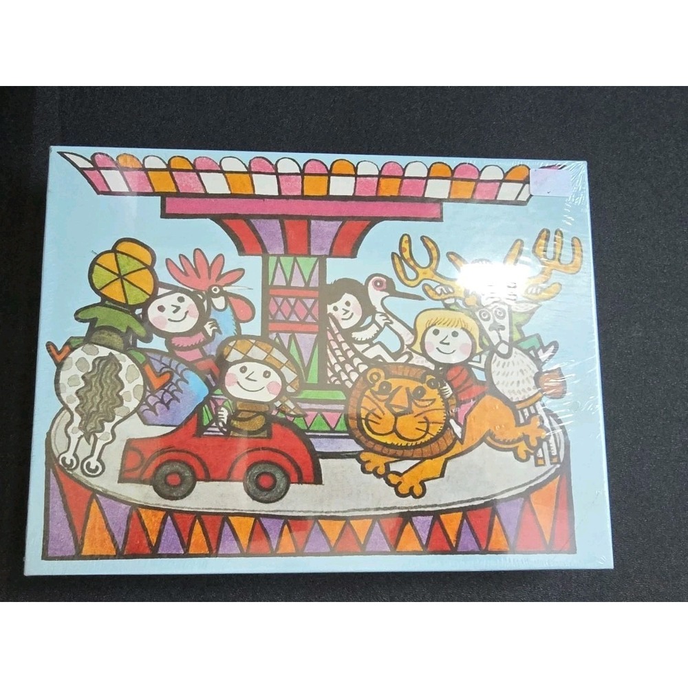 UNICEF PUZZLE - CHILDREN'S CARROUSEL BY LUDEK VIMR- 25 PIECES-10 X 13 SEALED